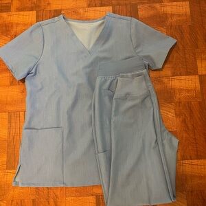 Like new Ceil blue jogger scrubs- Mandala